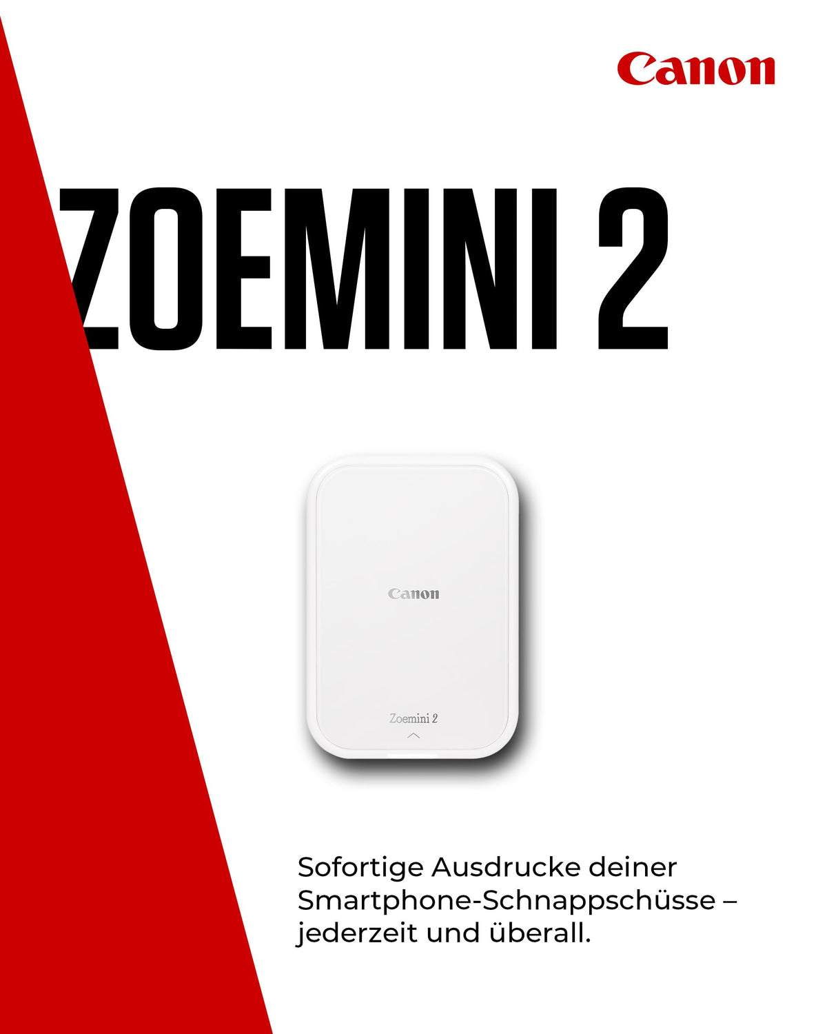 Canon ZOEMINI 2 Mini Fotodrucker pentru telefon + 20 de autocolante + 10 autocolante circulare - 5452C007