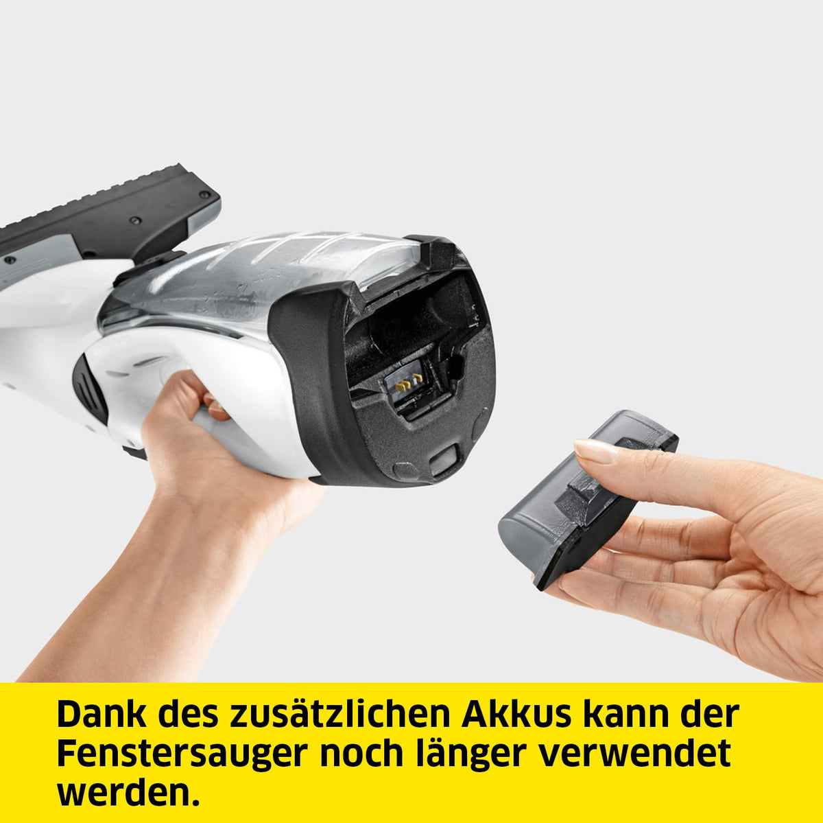 KÄRCHER Window Vacuum WV 5 Plus N Battery, with additional battery, LED battery status indicator, 2 suction nozzles, spray bottle with microfiber cover, 20 ml window cleaner concentrate - 1.633-702.0