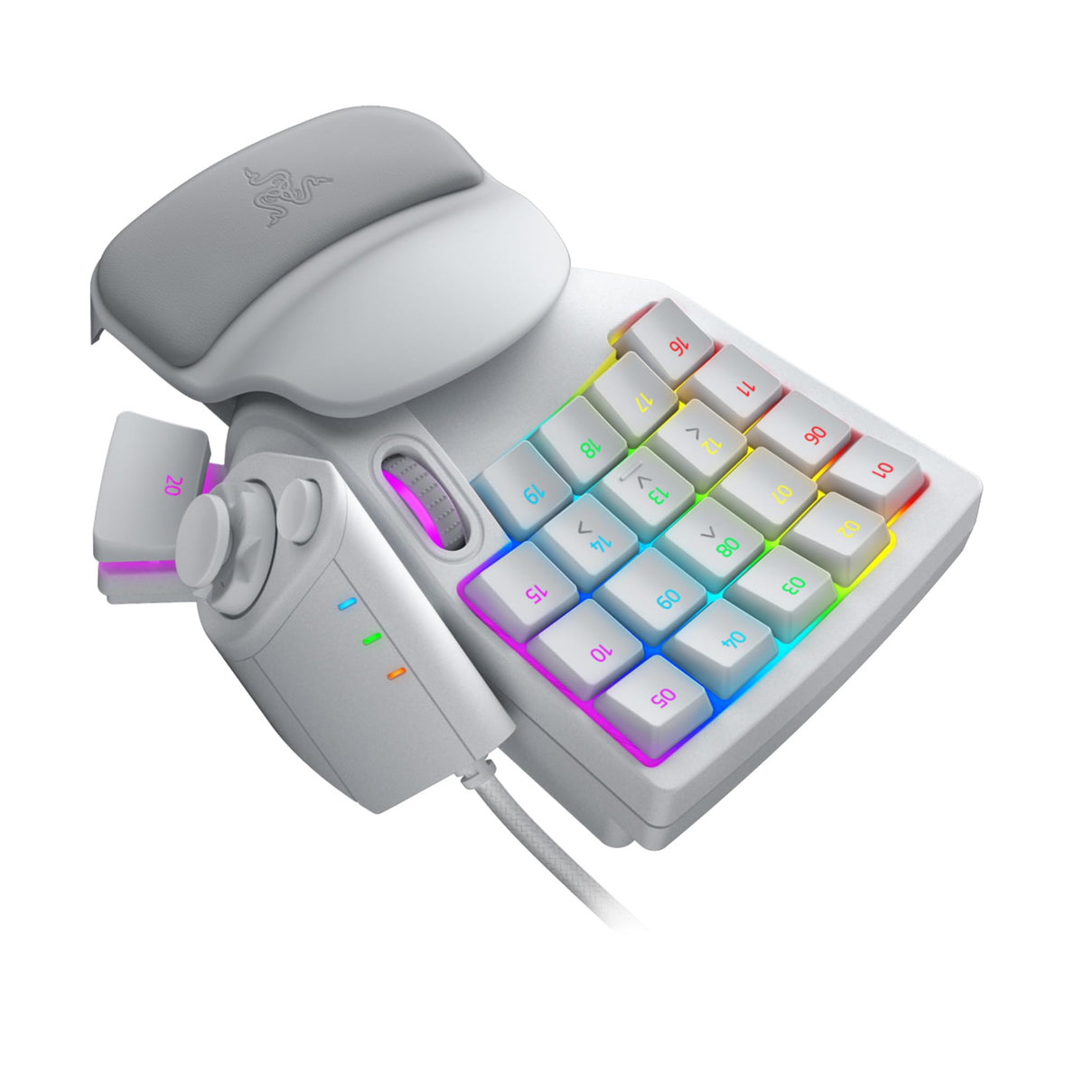 Razer Tartarus Pro Mercury - Tastatur pentru gaming - Gamepad cu taste analogice-optice - Rapid Trigger - 32 de taste personalizabile (punct de declanșare ajustabil, RGB Chroma) Alb Mercury - RZ07-03110200-R3M1