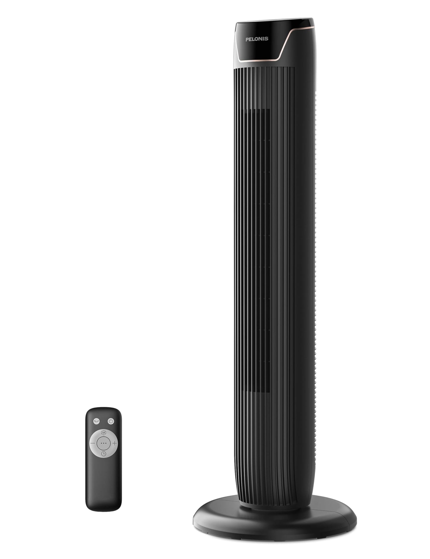 Pelonis Oscillating Tower Fan with Remote Control, Electric Standing Tower Fan Floor Fan for Bedroom, Office and Home, Quiet Cooling Portable Bladeless Tower Fans - PE-SC-FZ10-25MR-DE