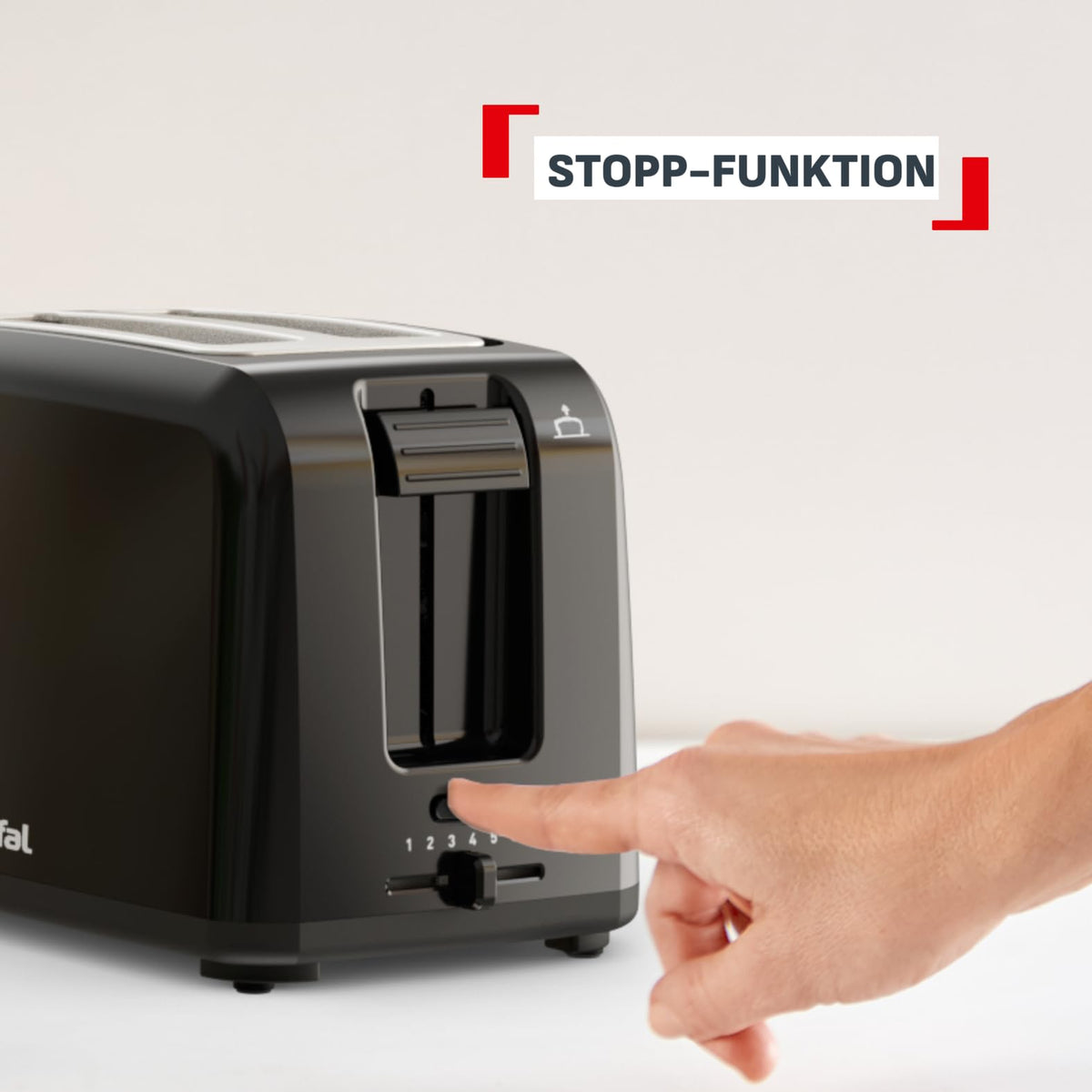 Tefal Vita toaster cu două fante, 7 niveluri de rumenire, buton de oprire - TT1A2810