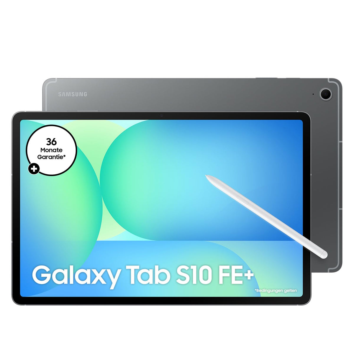 Samsung Galaxy S10 FE+ AI-Tablet, Android Tablet, 128 GB storage, 8 GB RAM, 33.28 cm/13.1" display, includes S Pen, Wi-Fi, long battery life, gray, 36 months manufacturer warranty [Exclusive on Amazon] - SM-X620NZAREUB