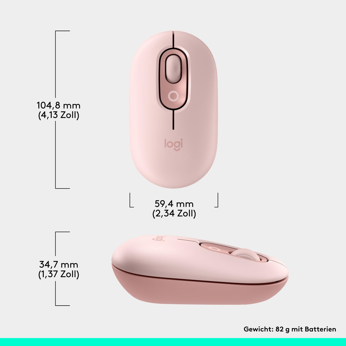 Logitech POP Mouse, mouse Bluetooth compactă și mobilă fără fir - 910-007413