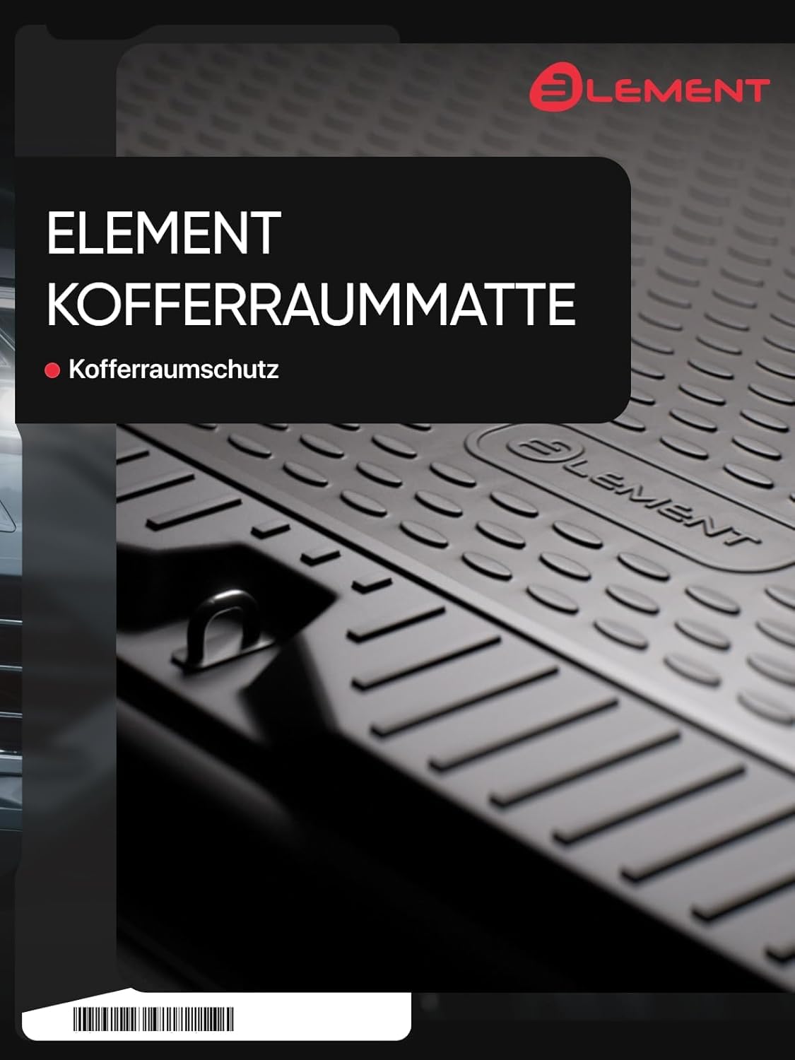 ELEMENT Passgenaue Premium Antirursch Kofferraummatte Laderaumwanne passend für SKODA Elroq | 2024 - Heute | SUV 5-Türer | 100% passgenaue Antirutschmatte Auto, Gummimatte Auto, Kofferraum Schutzmatte - EXP.ELEMENTA72129B13