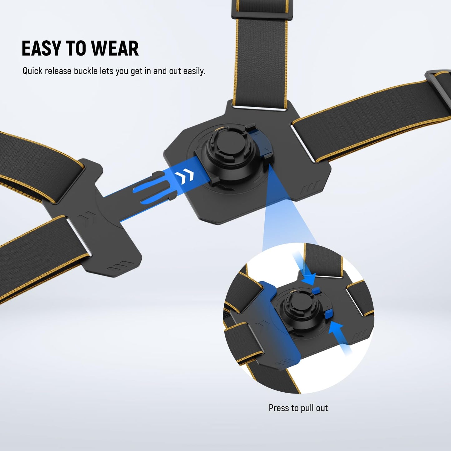 NEEWER Chest Strap Mount for Action Camera, Adjustable Hands-Free Chest Strap, Compatible with GoPro Hero DJI Osmo Insta360, Quick Release Action Cam Chest Mount for PO Video Vlog, GP25 - 10104350
