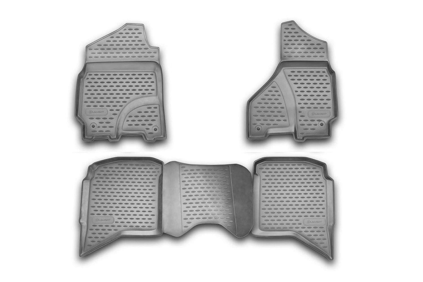Element 3D Gummi Fussmatten passend für Dodge RAM 1500/2500/3500 Crew Cab | 2002-2012 | 100% Passgenaue Allwetter Fußmatten aus TPE, hoher Rand, wasserdicht, rutschfest, geruchslos - EXP.NLC.13.05.210