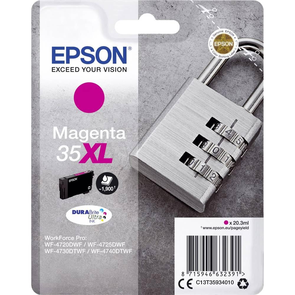 Epson Original 35XL Cerneală Schloss (WF-4720DWF, WF-4725DWF, WF-4730DTWF, WF-4740DTWF), magenta - C13T35934010
