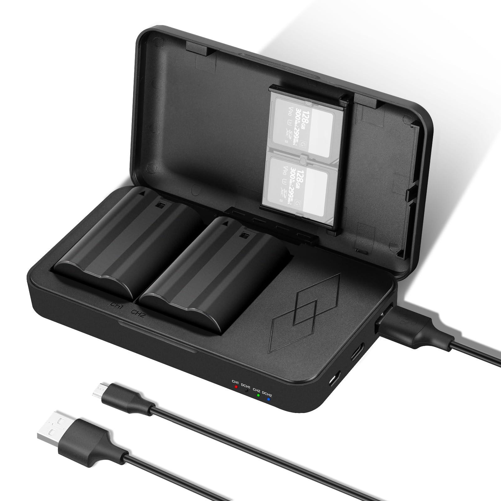 NEEWER replacement battery and charger set for EN-EL15c compatible with Nikon
