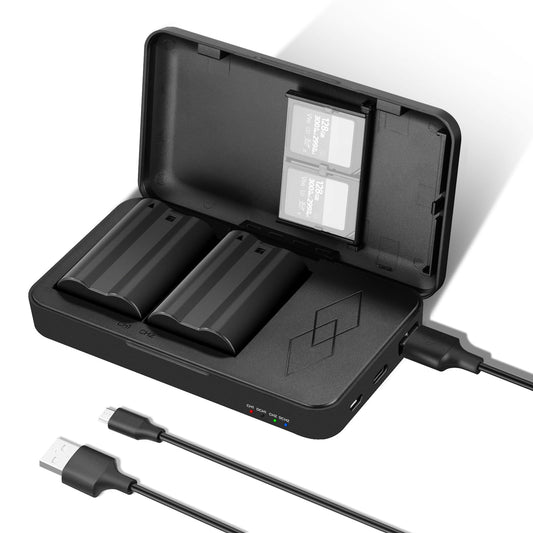 NEEWER replacement battery and charger set for EN-EL15c compatible with Nikon