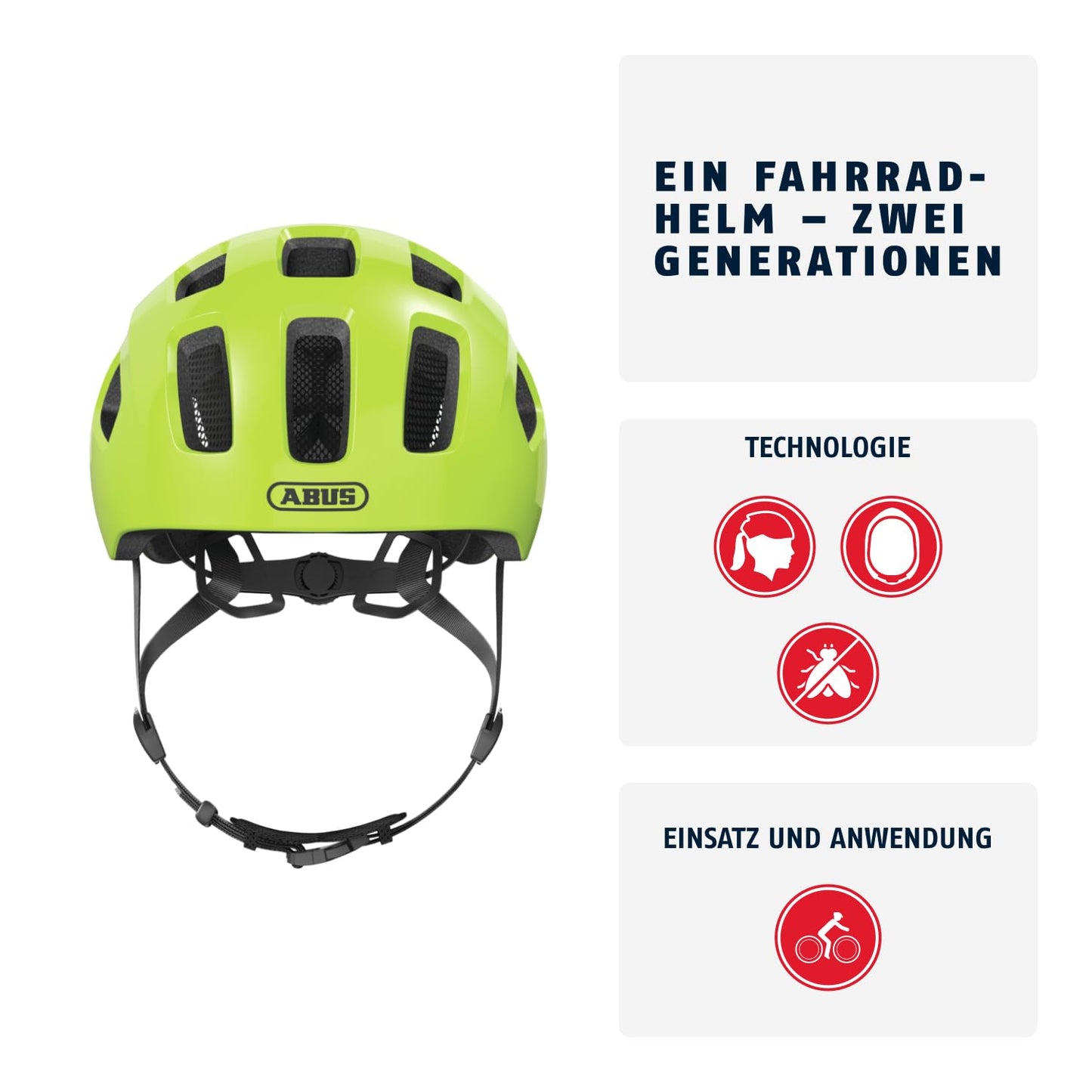 ABUS Youn-I 2.0 bicycle helmet - with light for children, teenagers and young adults - for girls and boys - yellow, size M - 40163