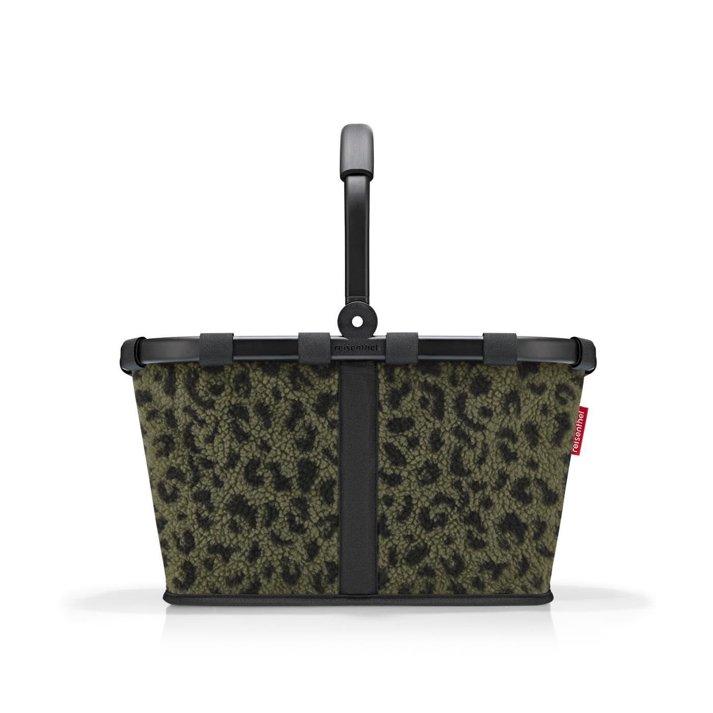 reisenthel carrybag teddy leo olive – Stable shopping basket with lots of storage space and practical inner pocket – Elegant and water-repellent design - BK5055