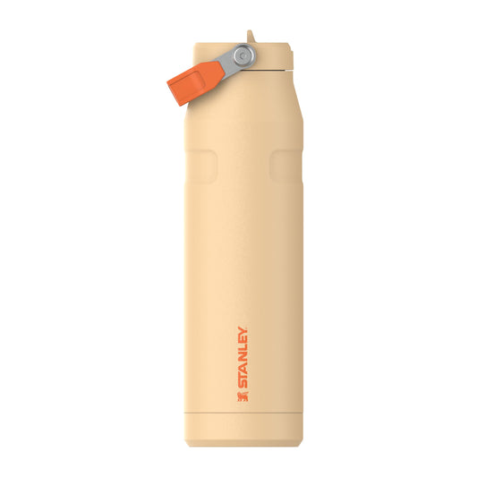 Stanley 1913 Flip Straw Drinking Bottle with Straw 1.06L - Thermal Mug Cools for 17 Hours - Ice Cold for 4 Days - BPA Free - Leakproof - For Drink Holders - Dishwasher Safe - Orange Sherbert - 100000127150