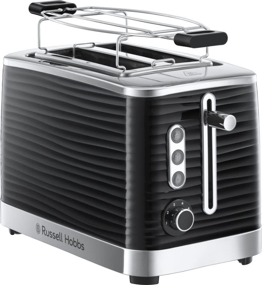 Russell Hobbs Toaster, Black, 2-Slice Model, 1050 Watt, 24371-56