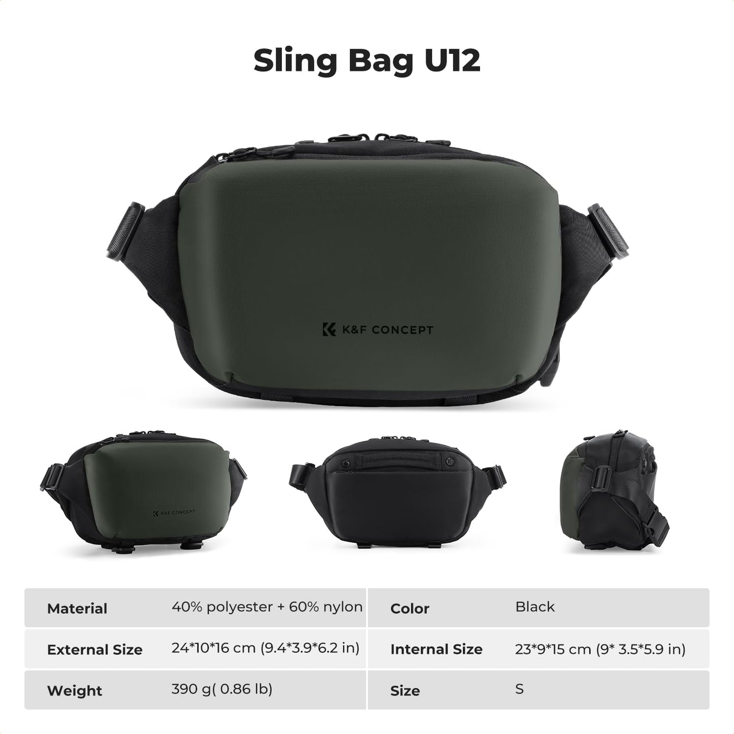 K&F CONCEPT Camera Bag Small, Camera Bag, Small Photo Bag for DSLR/SLR/Accessories, Simple Fashion Shoulder Bag - KF13.188V1