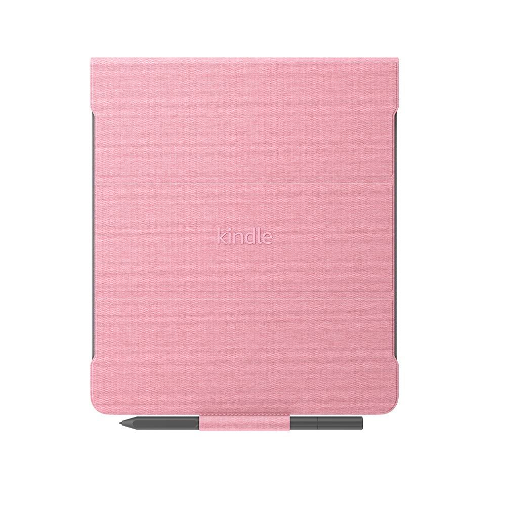 Amazon Kindle Scribe Flip Case with Magnetic Attachment | slim, lightweight design | (only suitable for Amazon Kindle Scribe), fabric, pink - 53-100076