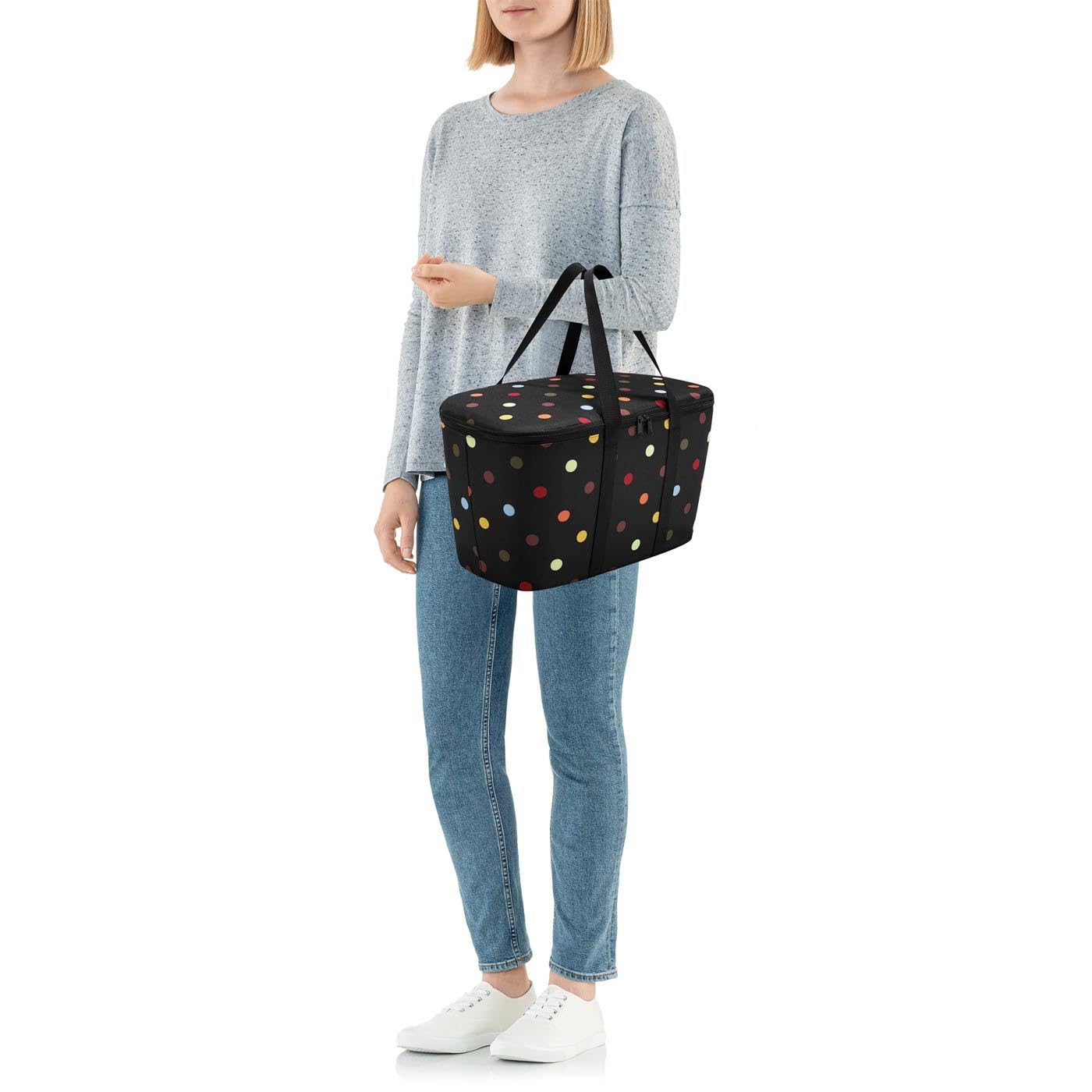 reisenthel coolerbag in dots – cooler bag made of high-quality polyester fabric – ideal for picnics, shopping and on the go - UH7009