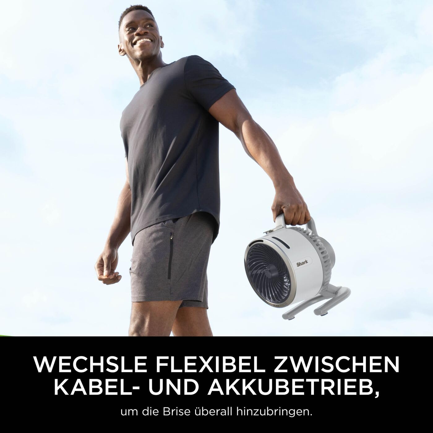 Shark FlexBreeze HydroGo Powerful Fan with Mist, Cooling for Indoor & Outdoor, Quiet & Durable, Wired & Wireless, Compact & Lightweight, 5 Speeds, Pigeon FA050EUDV