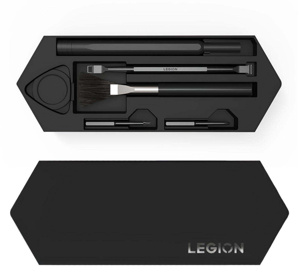 Lenovo Legion Cleaning and Tool Set, durable tools to maintain the performance of your Legion PC, storage bag and cleaning cloth included. - GXH1N59367