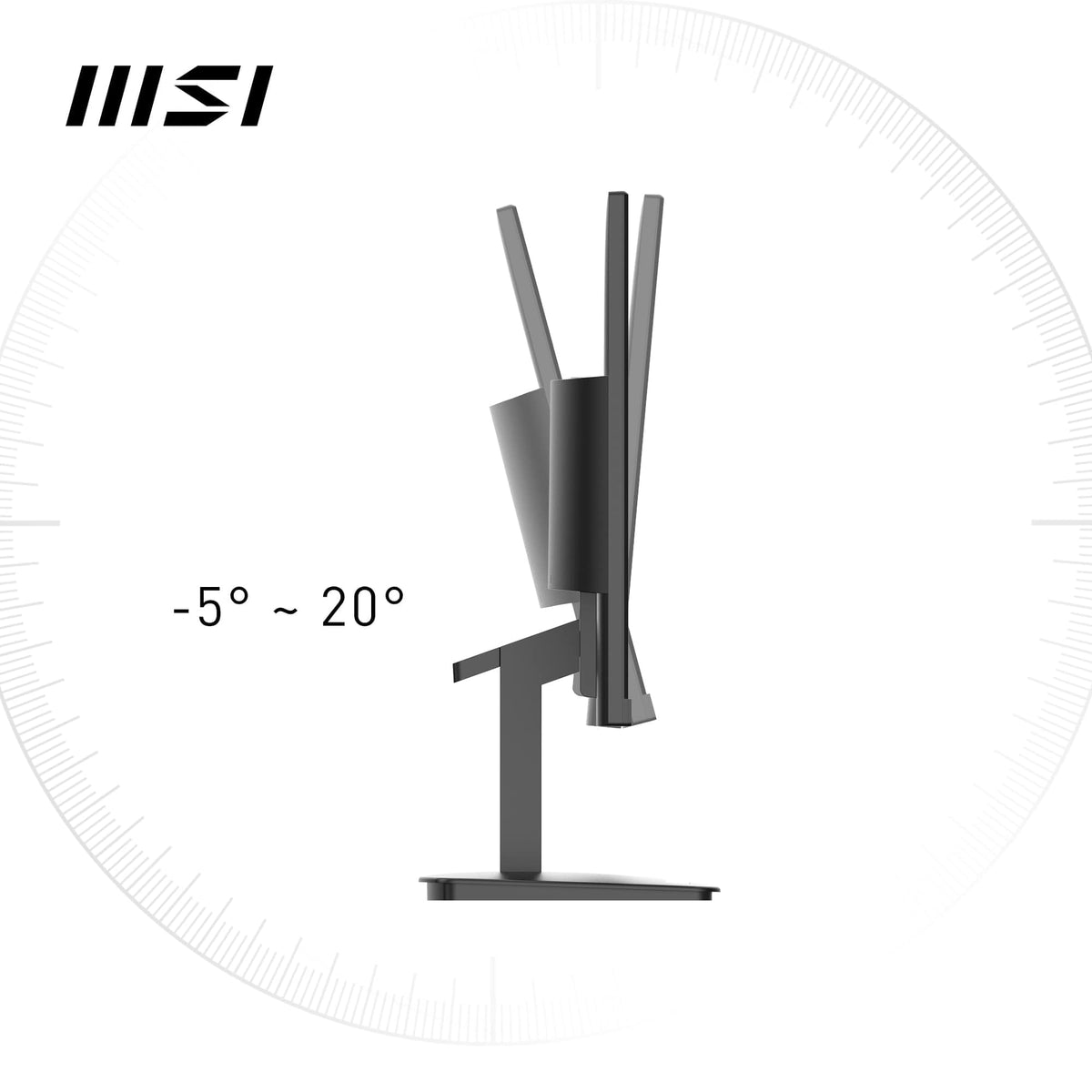 MSI PRO MP2412DE Monitor Office de 23,8 Zoll Full HD - 1920 x 1080 VA Panel, 100 Hz, prietenos cu ochii, montabil VESA, suport Display Kit, înclinat - HDMI 1.4, DP 1.2a - 9S6-3BA9CH-045