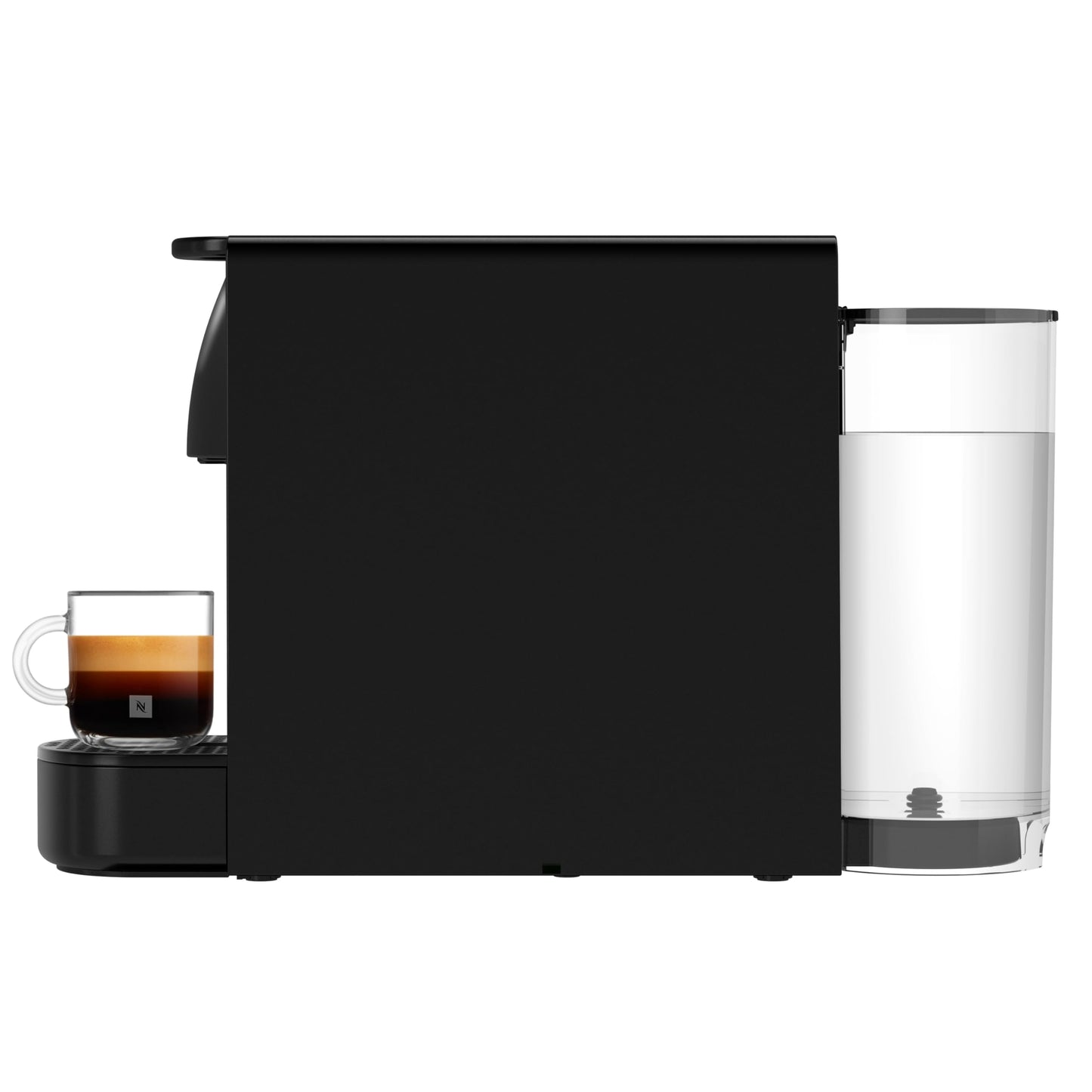 Nespresso Krups Essenza Mini coffee capsule machine, 7 capsules, 19 bar, energy saving mode, 1260 watts, 0.6 l water tank volume, very small housing, black, energy class A, XN1108 - XN110810