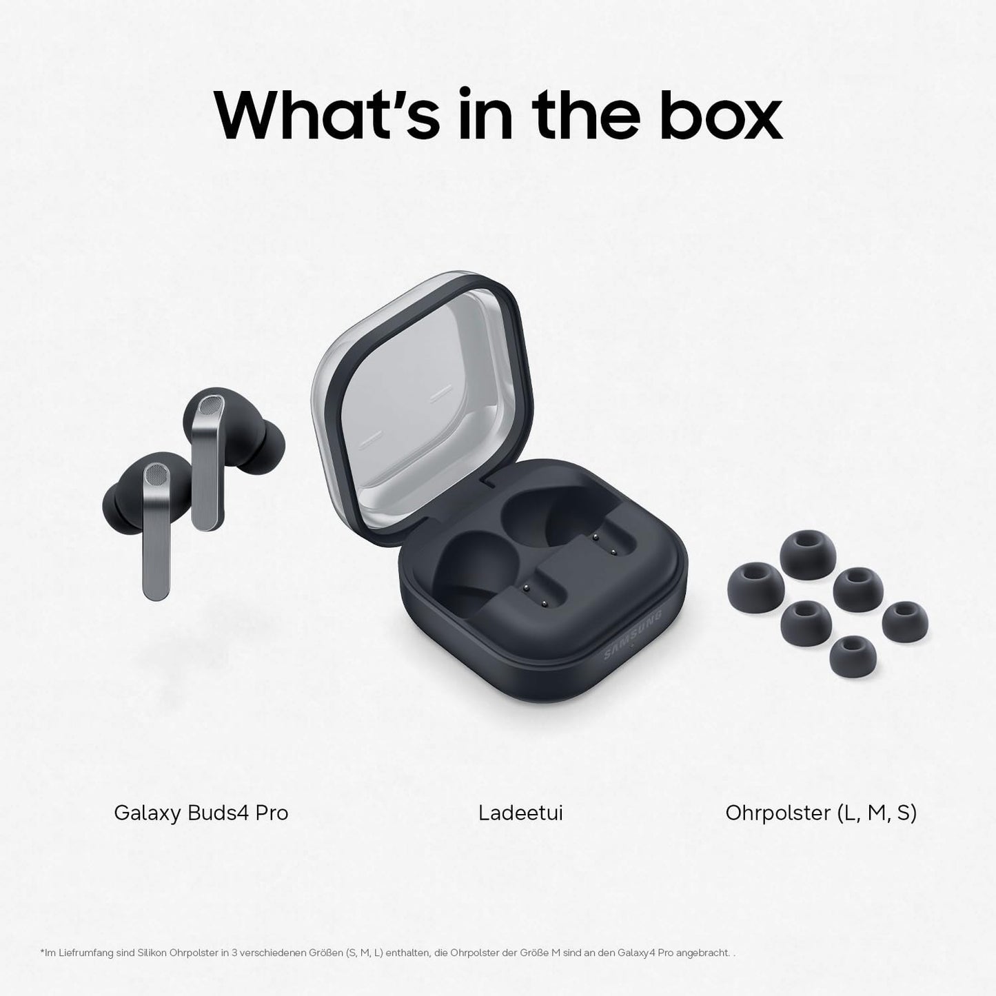 Samsung Galaxy Buds4 Pro, Hi-Fi Wireless Bluetooth Headphones, 2-Way Speaker, Adaptive Noise Canceling, In-Ear Earphones, 360 Audio, AI Agent with Voice Control, Black - SM-R640
