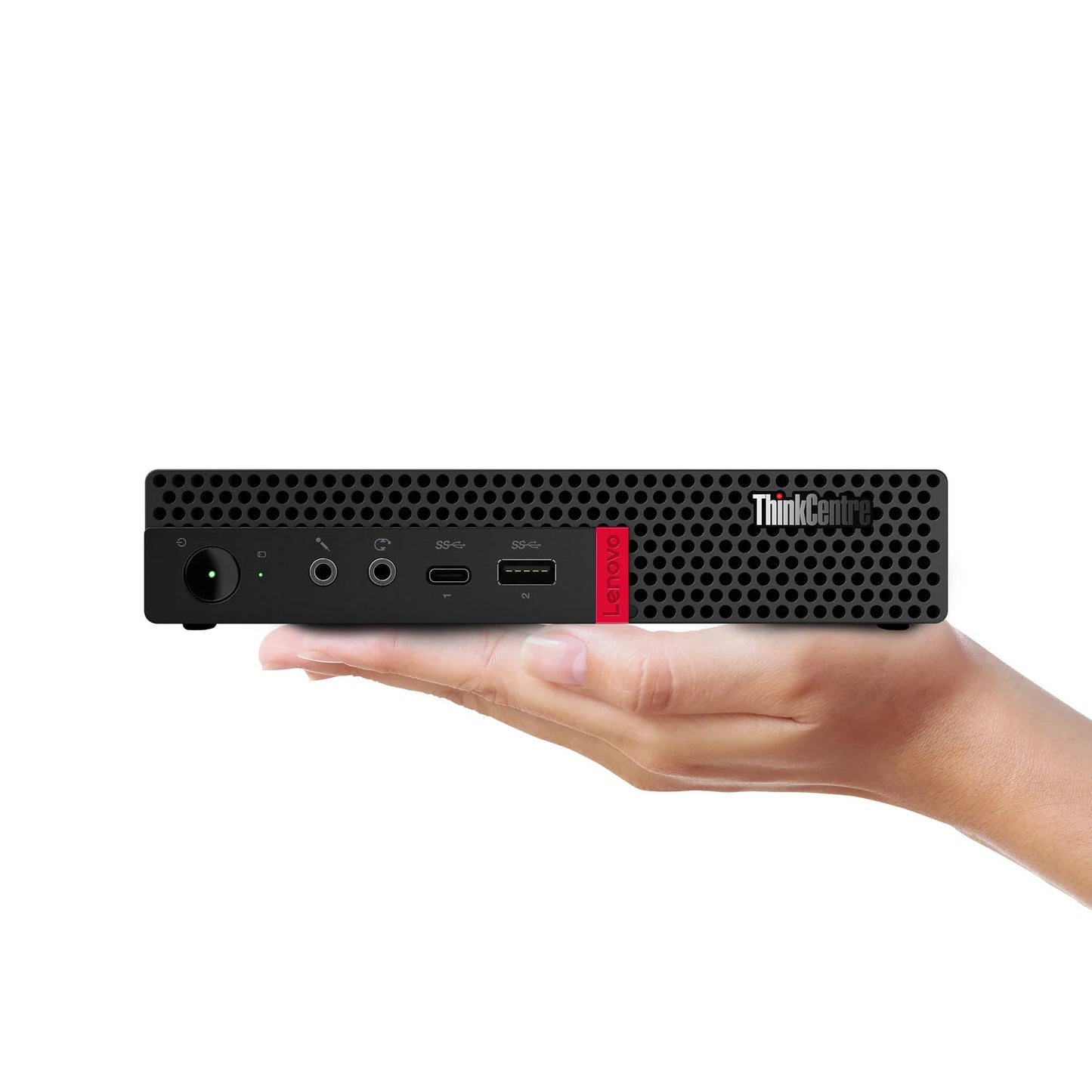 Lenovo ThinkCentre M720q mini PC Desktop, Intel Core i5-8500T, 16GB RAM, 256GB SSD, Wi-Fi, Bluetooth, US QWERTY keyboard, Windows 11 Pro (refurbished)