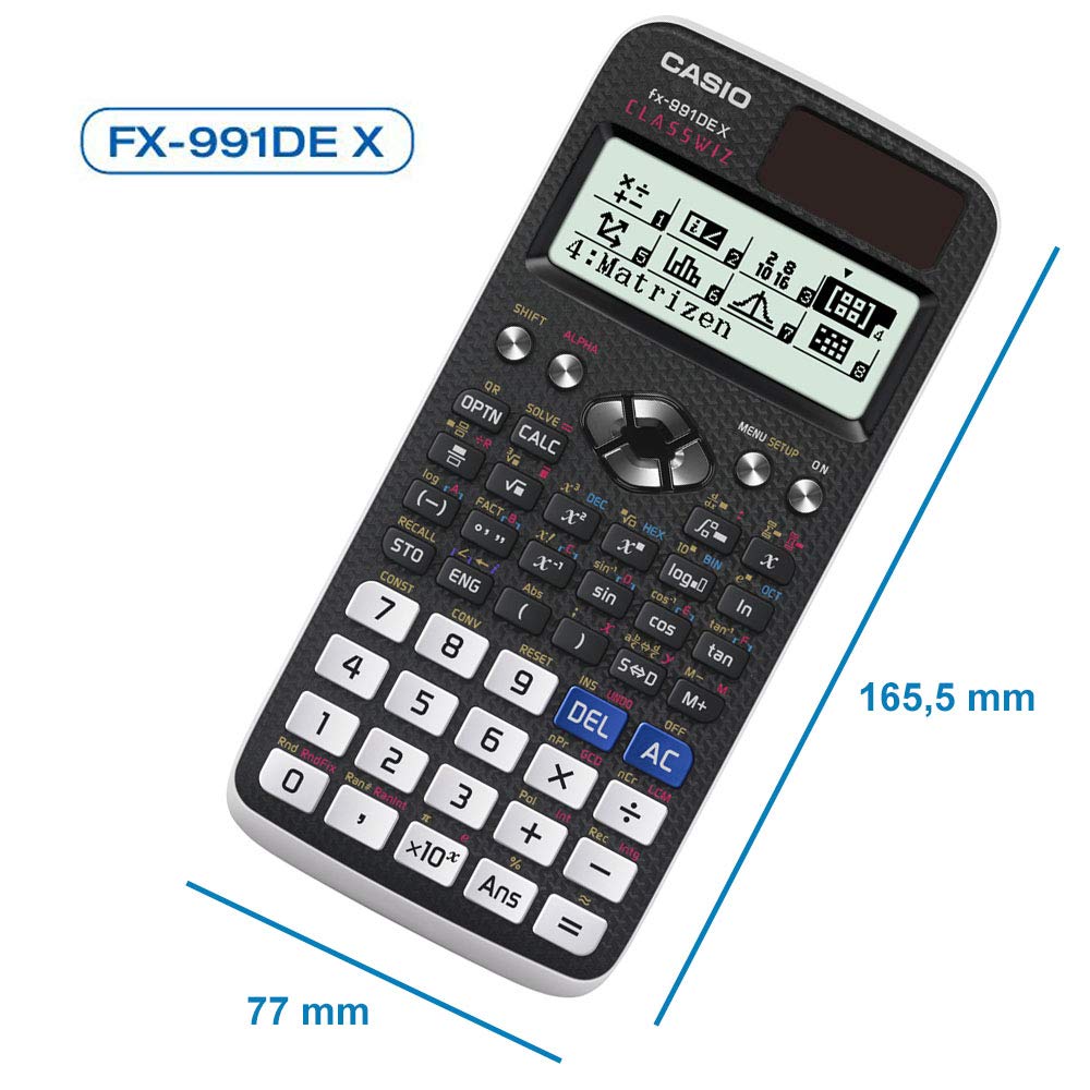 Casio FX-991DE X ClassWiz Scientific Calculator with Natural Display, Black, Technical-Scientific