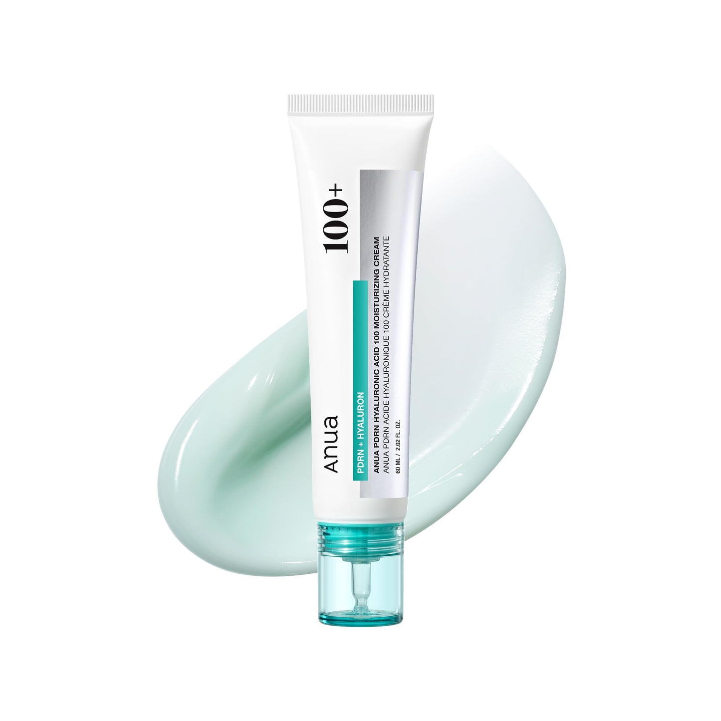 Anua PDRN Hyaluronic Acid 100 Moisturizing Cream, Lightweight Moisturizing Face Cream with Salmon DNA for Glass Skin, Korean Skincare, 60ml - AA000516_A