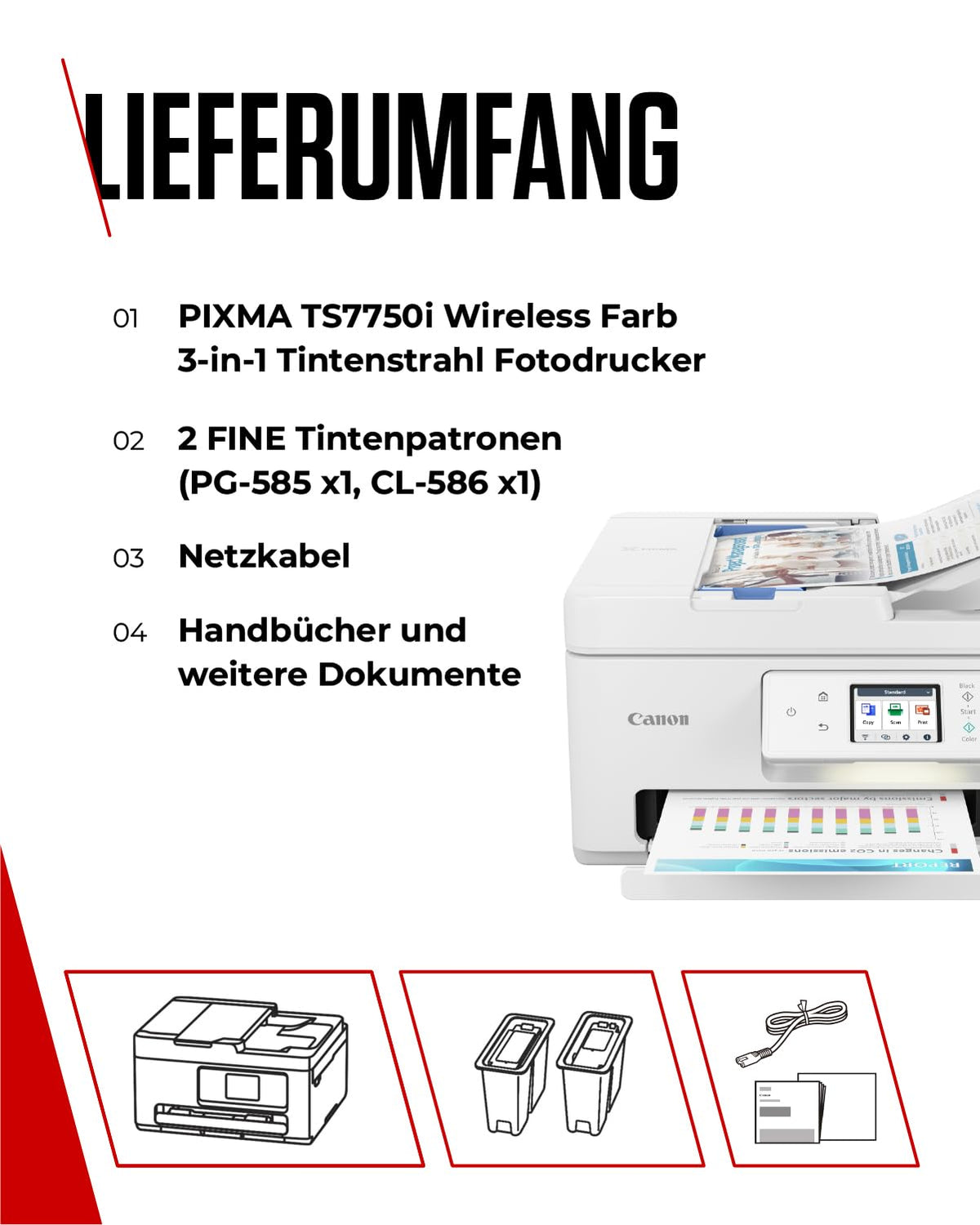 Canon PIXMA TS7750i WLAN multifunction printer inkjet with ADF