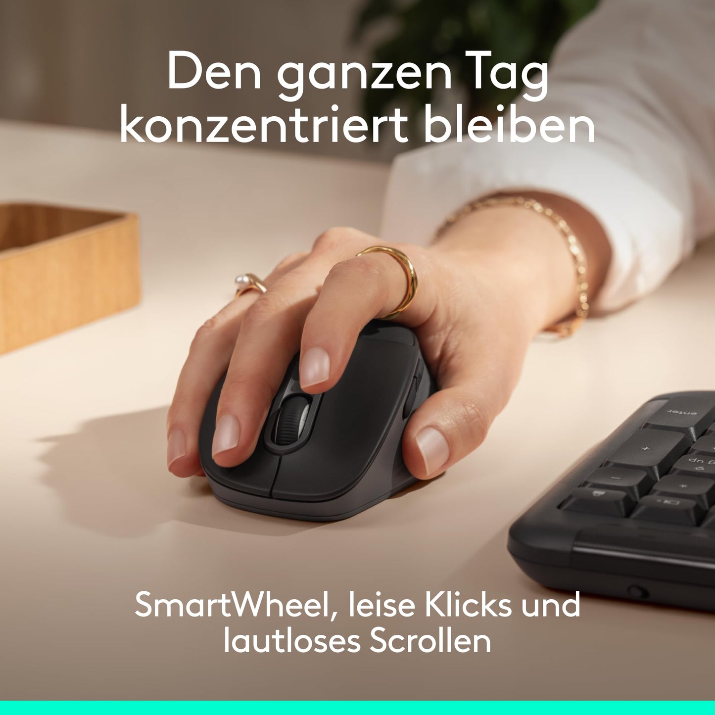 Logitech Signature Comfort Plus M850 L Wireless Mouse, Bluetooth Mouse with Palm Cushion, Silent Clicks, 24 Month Battery, Customizable Buttons, Windows, Mac, iPad - Black - 910-007807
