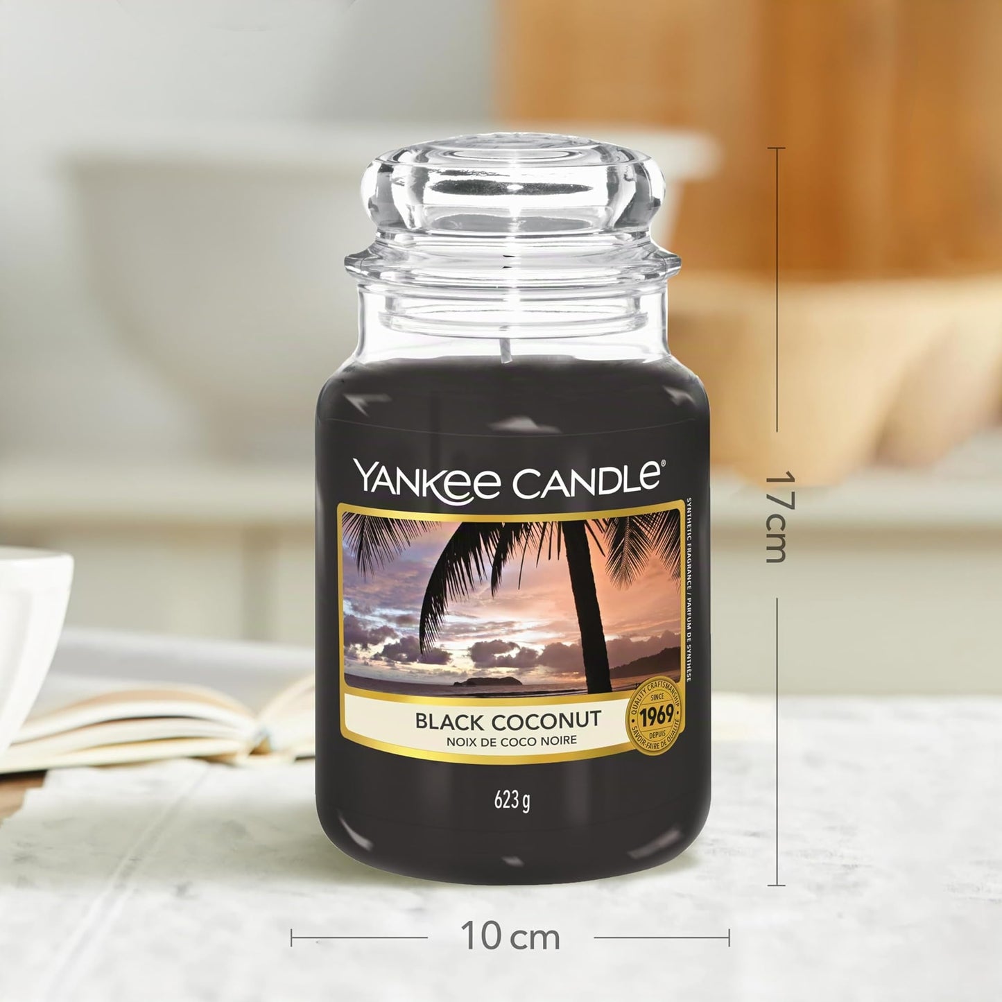 Yankee Candle scented candle in a glass (large) | Black Coconut | Candle with a long burning time of up to 150 hours Perfect gifts for women - 1254003EZ