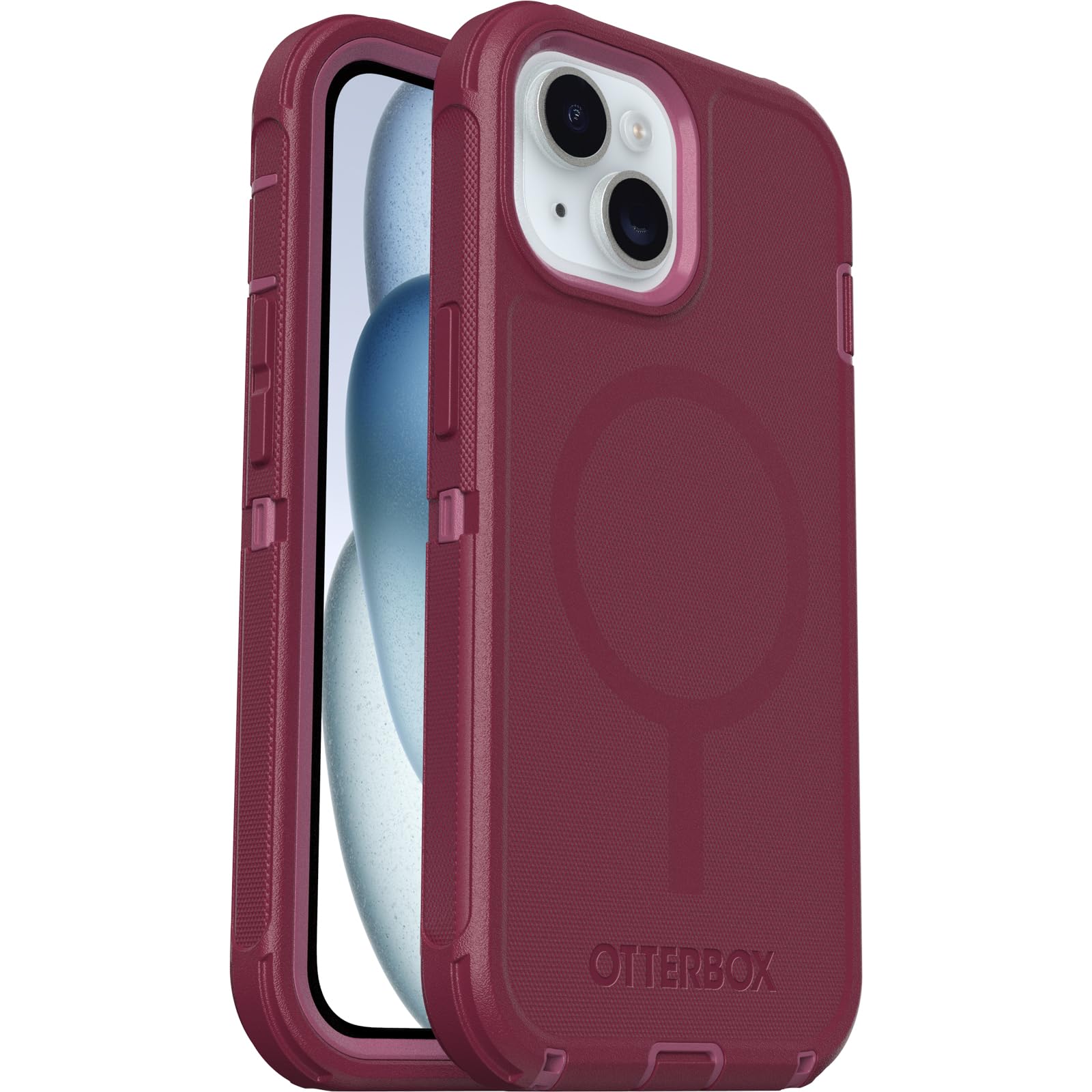 OtterBox Defender Series MagSafe Case for iPhone 17e, 16e, 15, 14, 13, Shockproof, Drop Proof, Ultra Heavy Duty Protective Case, 7X Military Grade Tested, Pink - 77-97535