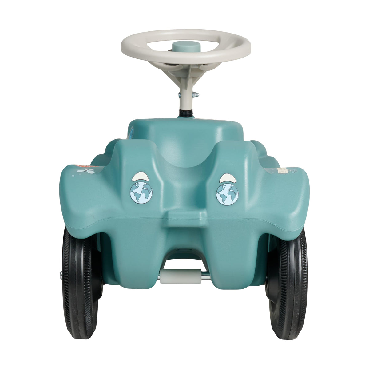 Big Bobby Car Classic Life - Ride-on car for children from 1 year, made from recycled plastic, ergonomic body, safety steering wheel with horn, sturdy wheels, Petrol-Beige, suitable from 12 months. - 800056148