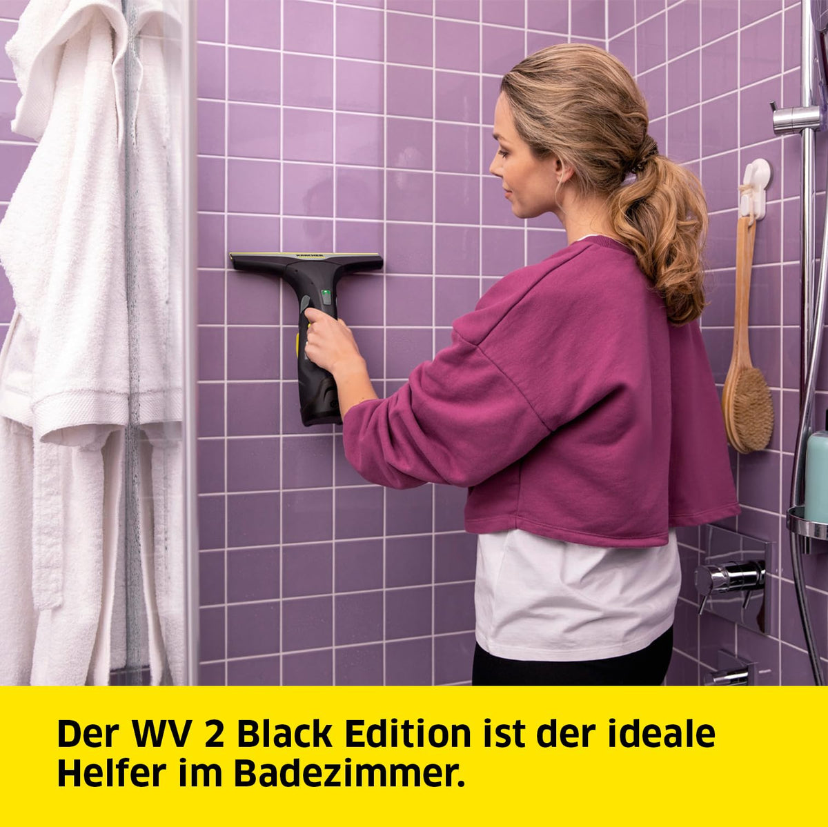 KÄRCHER Battery Window Vacuum WV 2 Black Edition, Battery Life: 35 min - 1.633-426.0