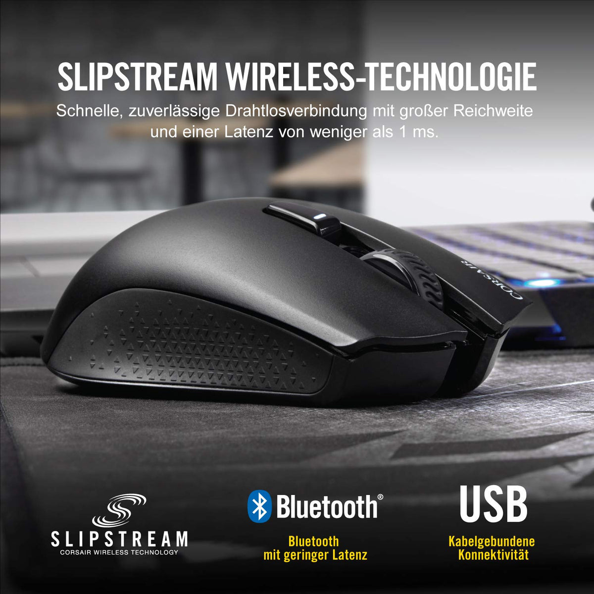 Corsair Harpoon Wireless RGB Lightweight FPS/MOBA Gaming Mouse - 10,000 DPI - 6 Programmable Buttons - Low-Latency Bluetooth - iCUE Compatible - PC, Mac, PS5, PS4, Xbox - Black - CH-9311011-EU