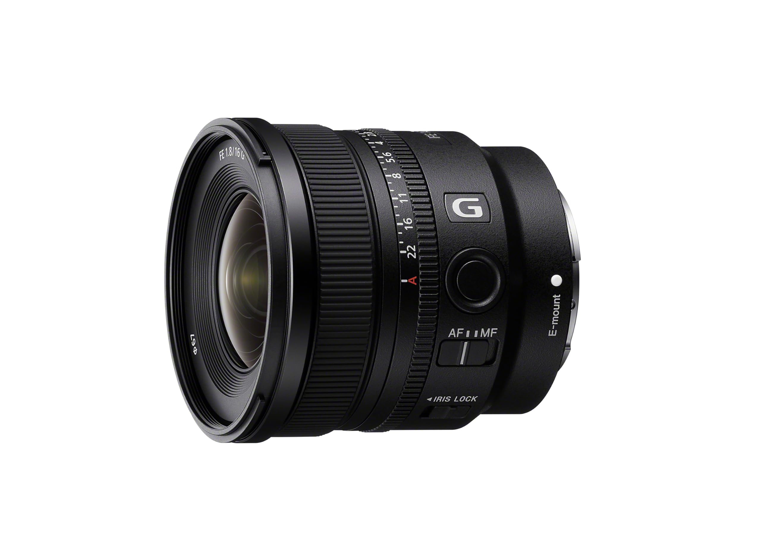 Sony SEL16F18G - 16mm F1.8 ultra wide angle fixed focal length for full format & APS-C (fast, E-mount, G series, ideal for landscape & astro, compatible with A7 series, ZV-E10, A6400, A6700) - SEL16F18GB.SYX