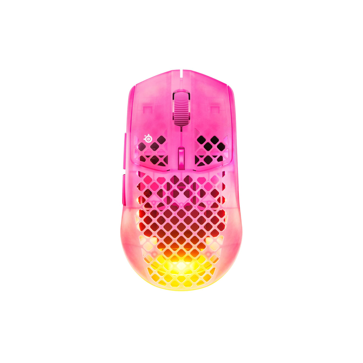 SteelSeries Aerox 3 Wireless Gen 2 – Ultra-light 68g gaming mouse, 4K polling rate, 26K DPI optical sensor, 200 hours battery life, IP54, 80 million clicks, RGB, pure PTFE glide feet, Magenta - 62716