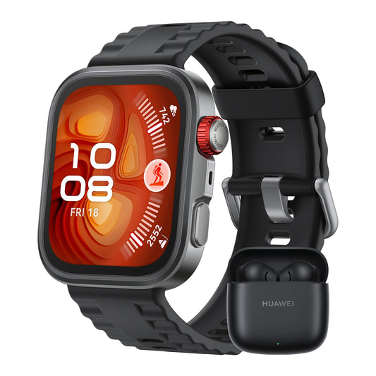 HUAWEI Watch FIT 4 Pro Smartwatch + FreeBuds SE 2 Black, GPS, Fitness Tracker with Sleep Monitoring & ECG Analysis, 3000 Nits, Up to 10 Days Battery Life, Android & iOS Compatible, 5ATM, Black