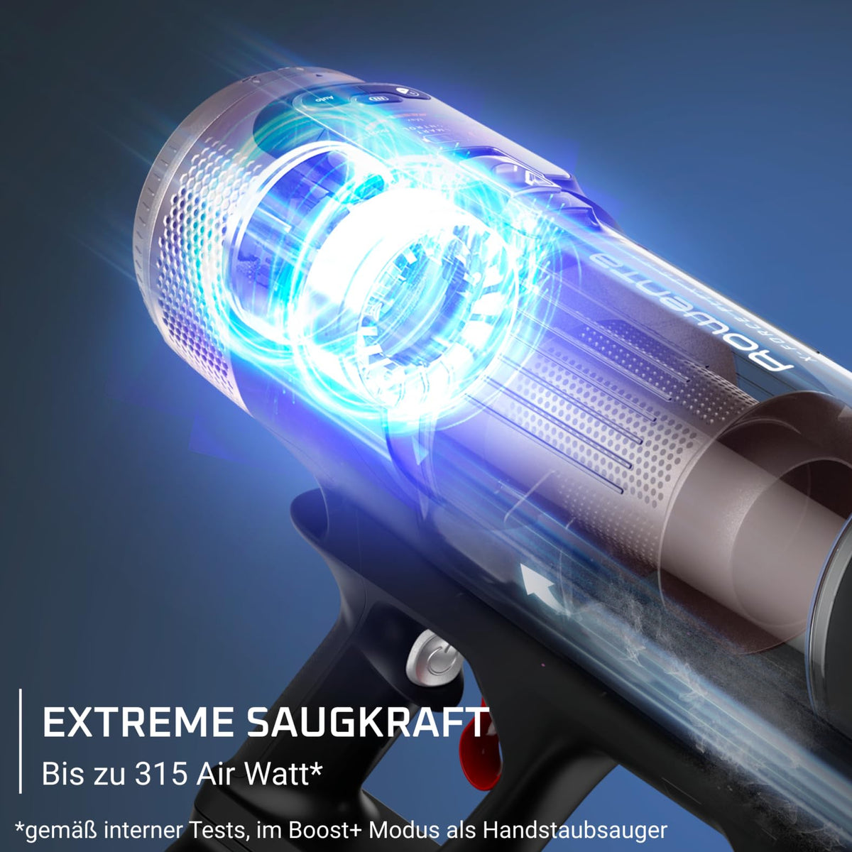 Rowenta X-Force Flex 16.60 cordless vacuum cleaner, extreme suction power, 315 Air Watt, optimal results on all floors, LED lighting, 2 hours runtime, flex joint, including accessories, RH9CD9E0