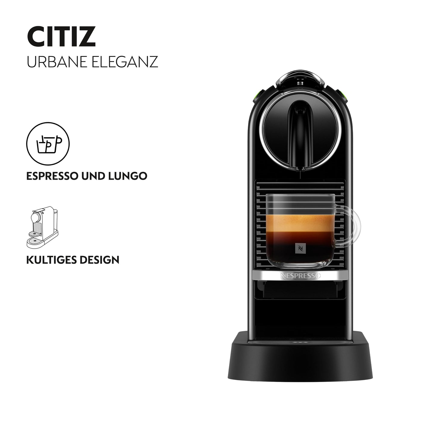 De Longhi Nespresso CitiZ EN 167.B coffee machine 19 bar Black - 132191173