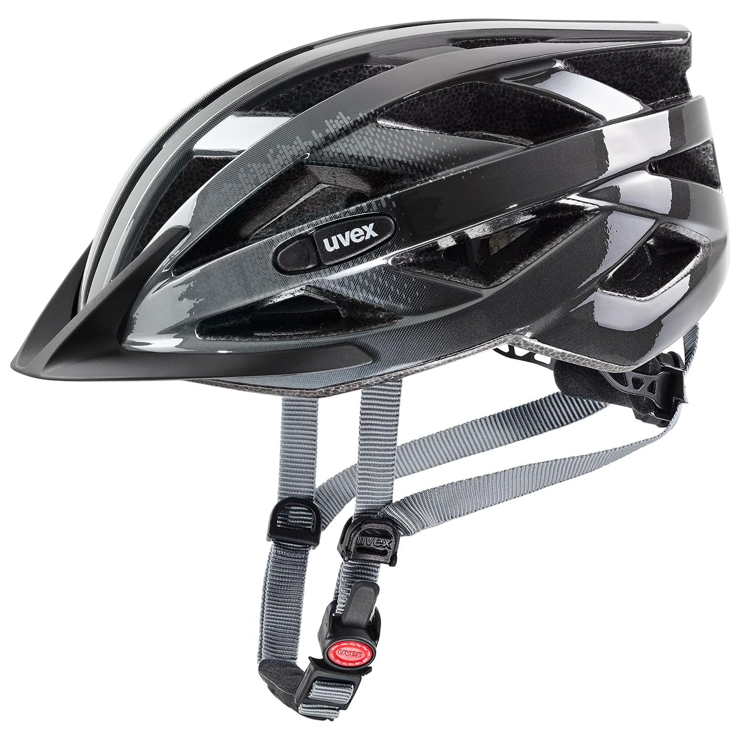 uvex air Wing - Lightweight bicycle helmet for men and women - individual size adjustment - grey-black - 52-57 cm - S413426