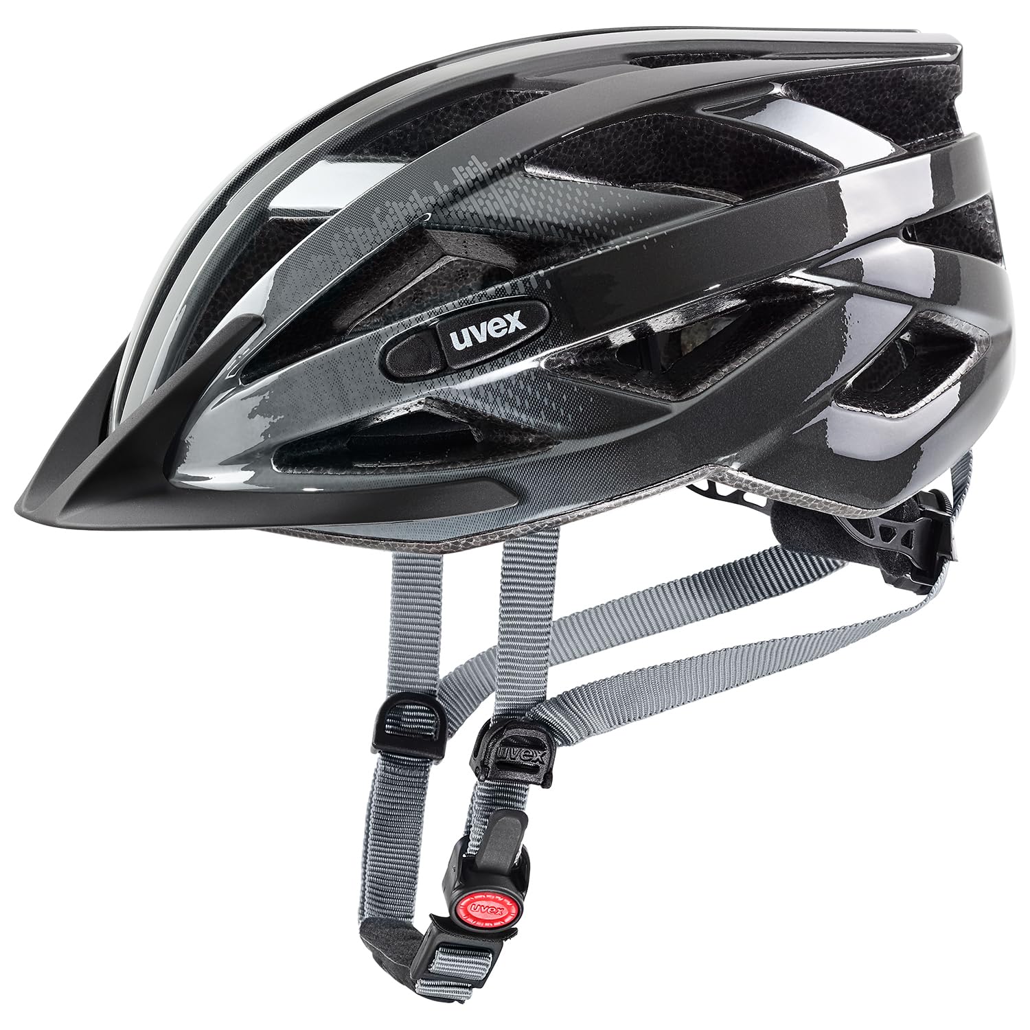 uvex air Wing - Lightweight bicycle helmet for men and women - individual size adjustment - grey-black - 52-57 cm - S413426