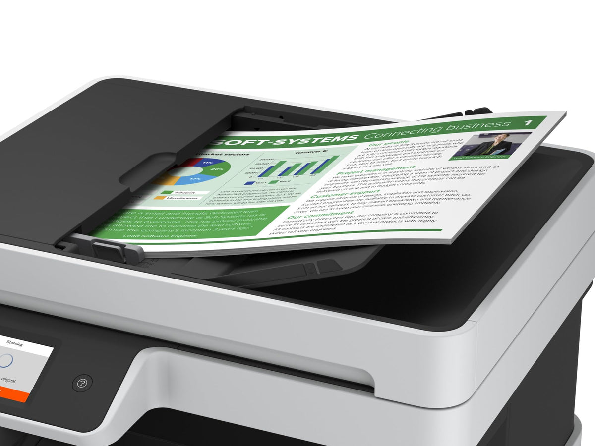 Epson EcoTank ET-5150 Ink Tank Printer | for small offices & businesses | WiFi & Ethernet | A4 | Print, Copy, Scan | Duplex Printing | 6.1 cm Touchscreen | 35 Pages Document Feeder