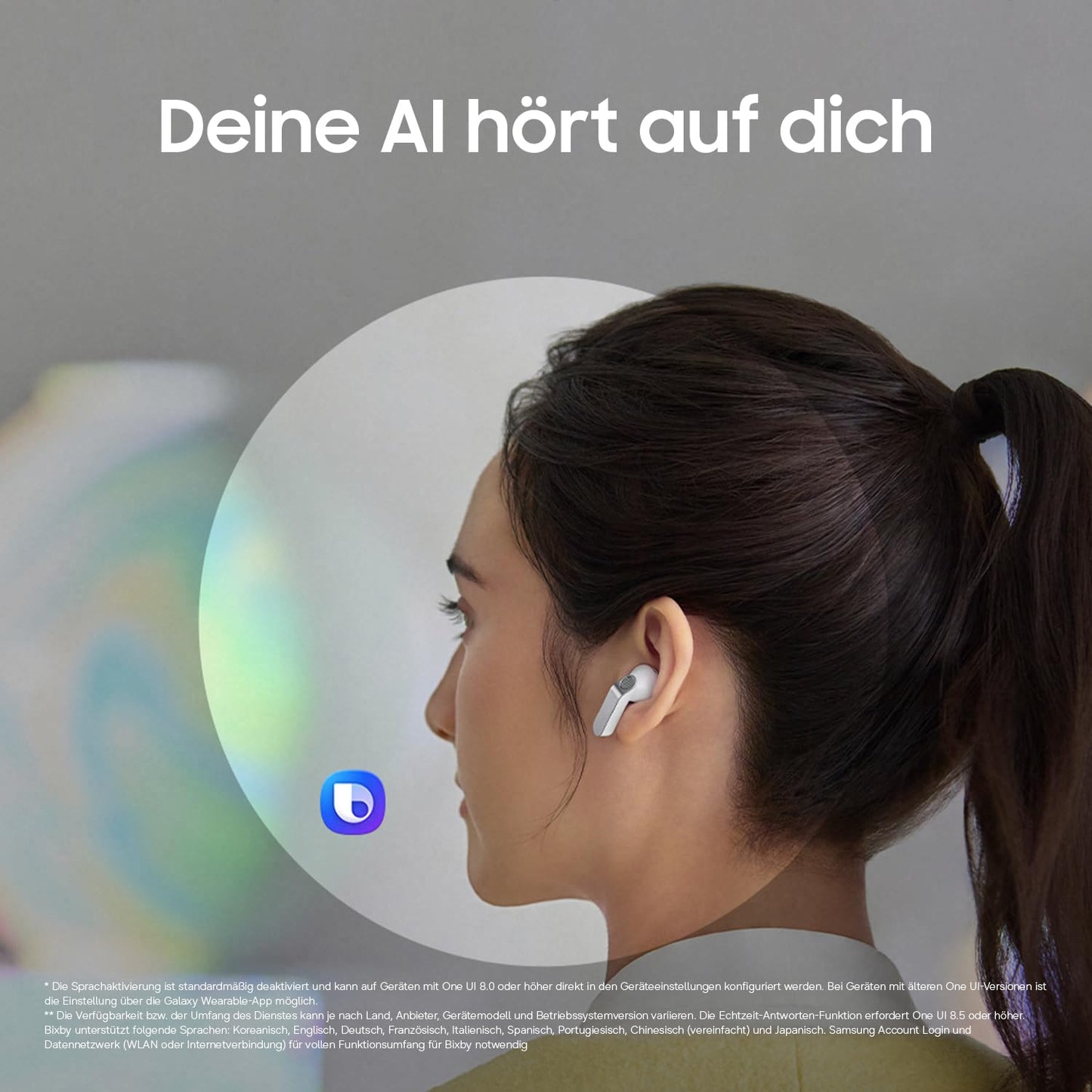 Samsung Galaxy Buds4, Wireless Bluetooth Headphones, 1-Way Speaker, Adaptive Noise Canceling, In-Ear Earphones with 360 Audio, AI Agent with Voice Control, Black - SM-R540