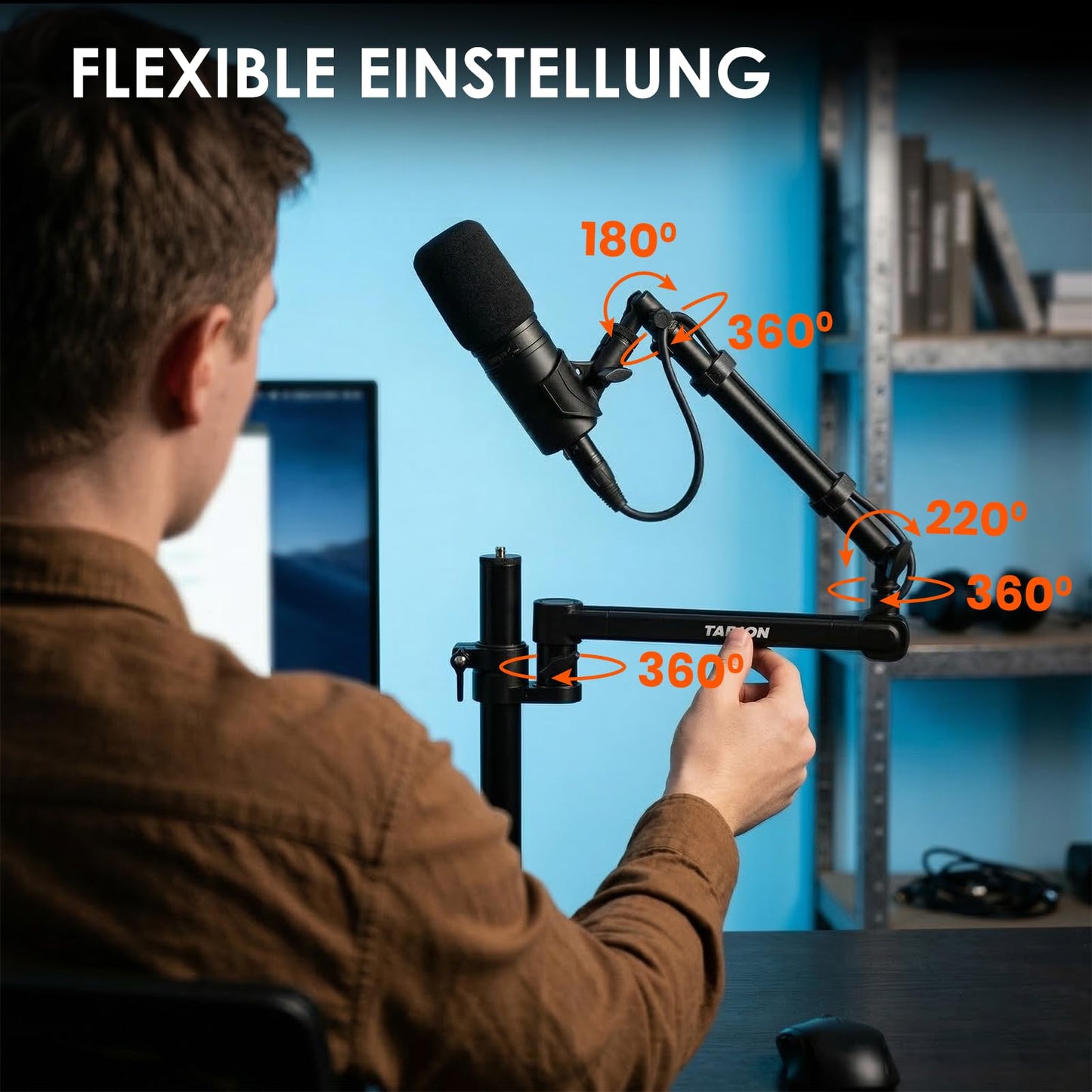 TARION Titanrig Arm Module M: Camera Table Tripod Overhead Tripod Table Mount Clamp Tripod Flexible Articulated Arm Table Mount for DSLR Cameras Ring Lights Webcam Titanrig Arm M