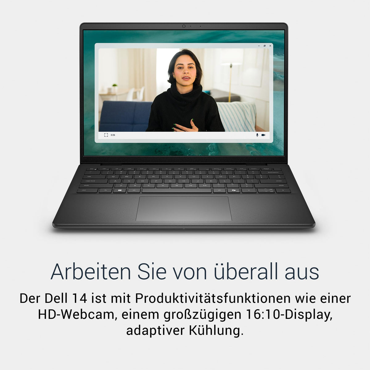 Dell 14 Laptop - AMD Ryzen 5 220, 16GB RAM, 512GB SSD - DDC14255-A268BLK-PDE