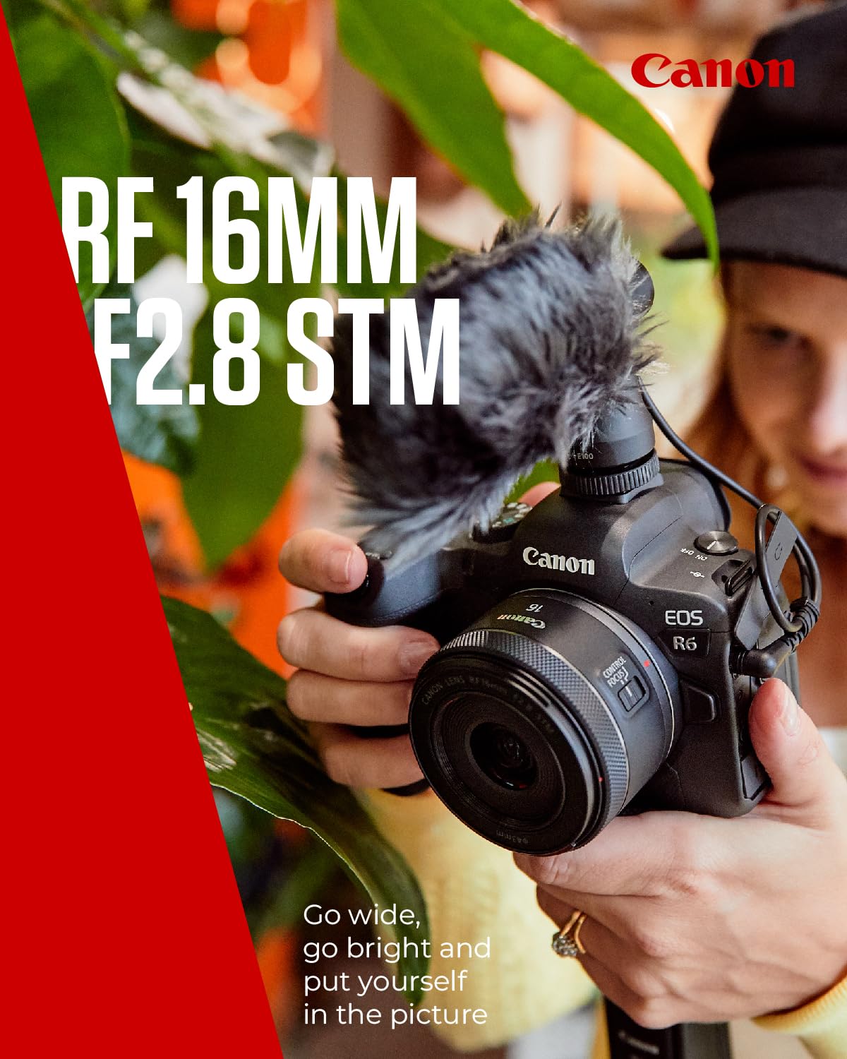 Canon RF Lens 16mm F2.8 STM – Ultra Wide Angle Prime Lens for Vlogging & Landscape Photography | Compatible with EOS R System - 5051C005