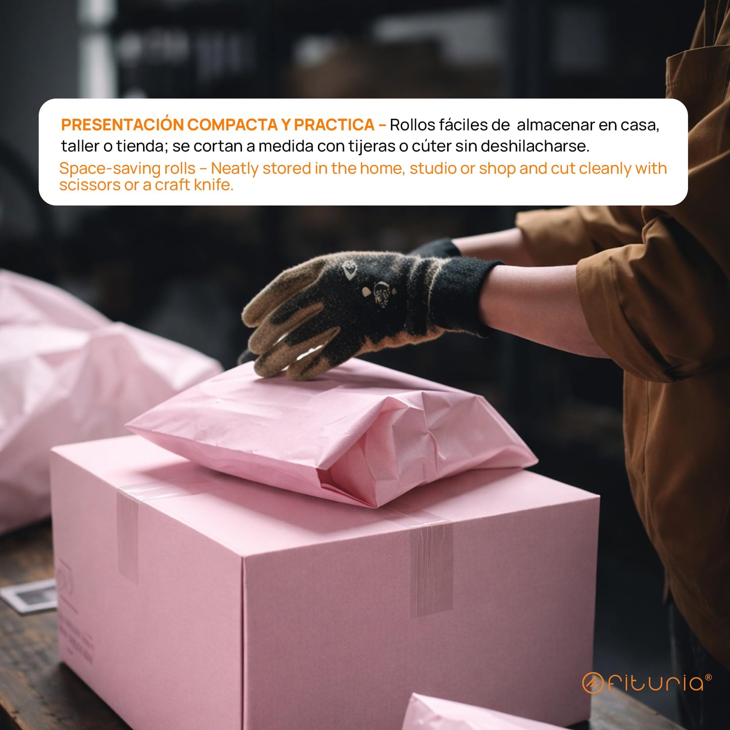 OFITURIA Kraft Paper Pink Pastel - Roll 1 × 3 m - 6 Rolls - Wrapping Paper and Packaging Paper - Craft Paper for DIY, Decoration and Sewing Patterns - Tear-Resistant and Easy to Cut - COM620-parent2