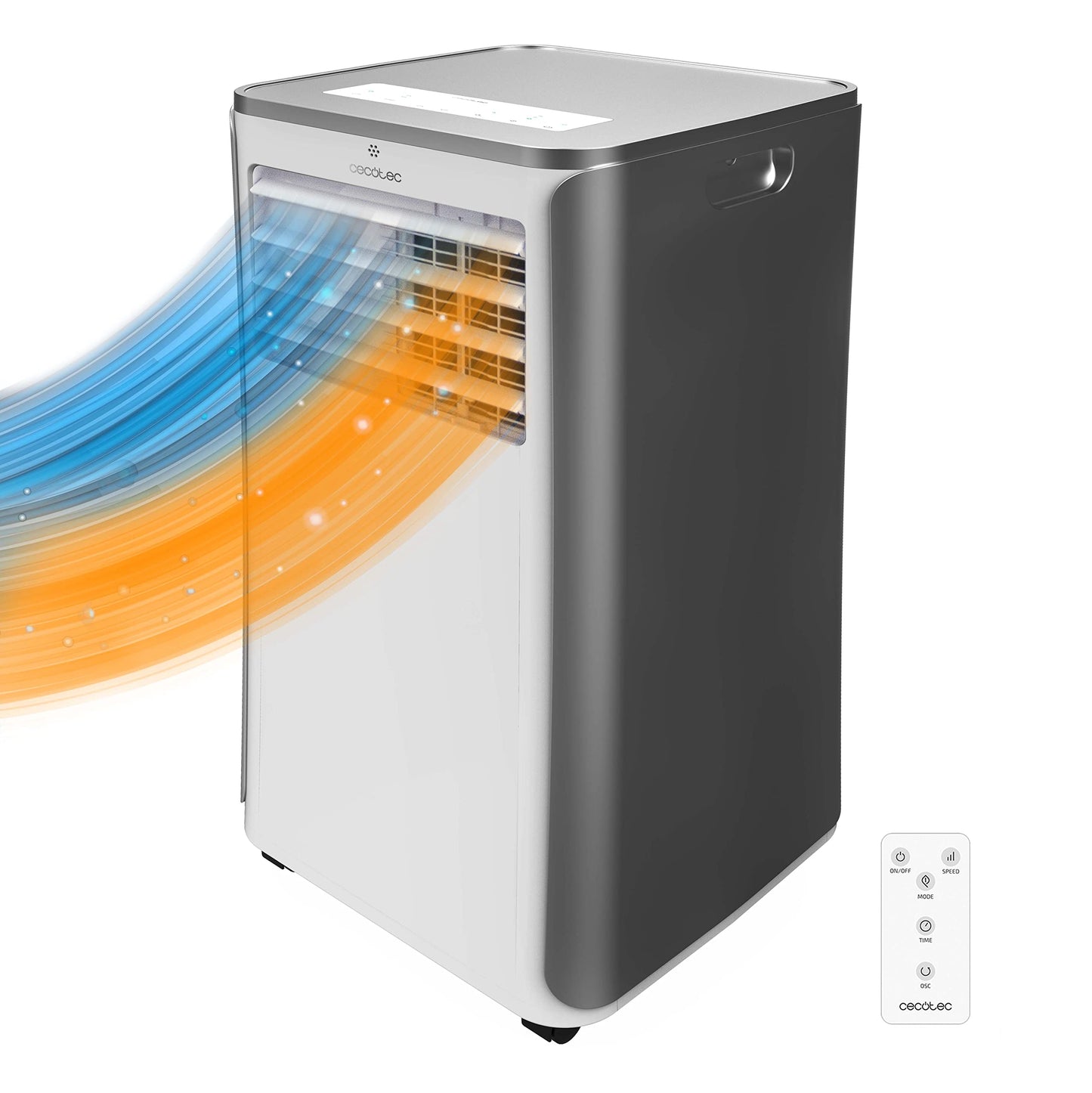 Cecotec portable air conditioner with remote control and heat pump ForceClima 9400. 9000 BTU, LED display, 5 modes, dehumidification function, coverage 25 m² - 08174
