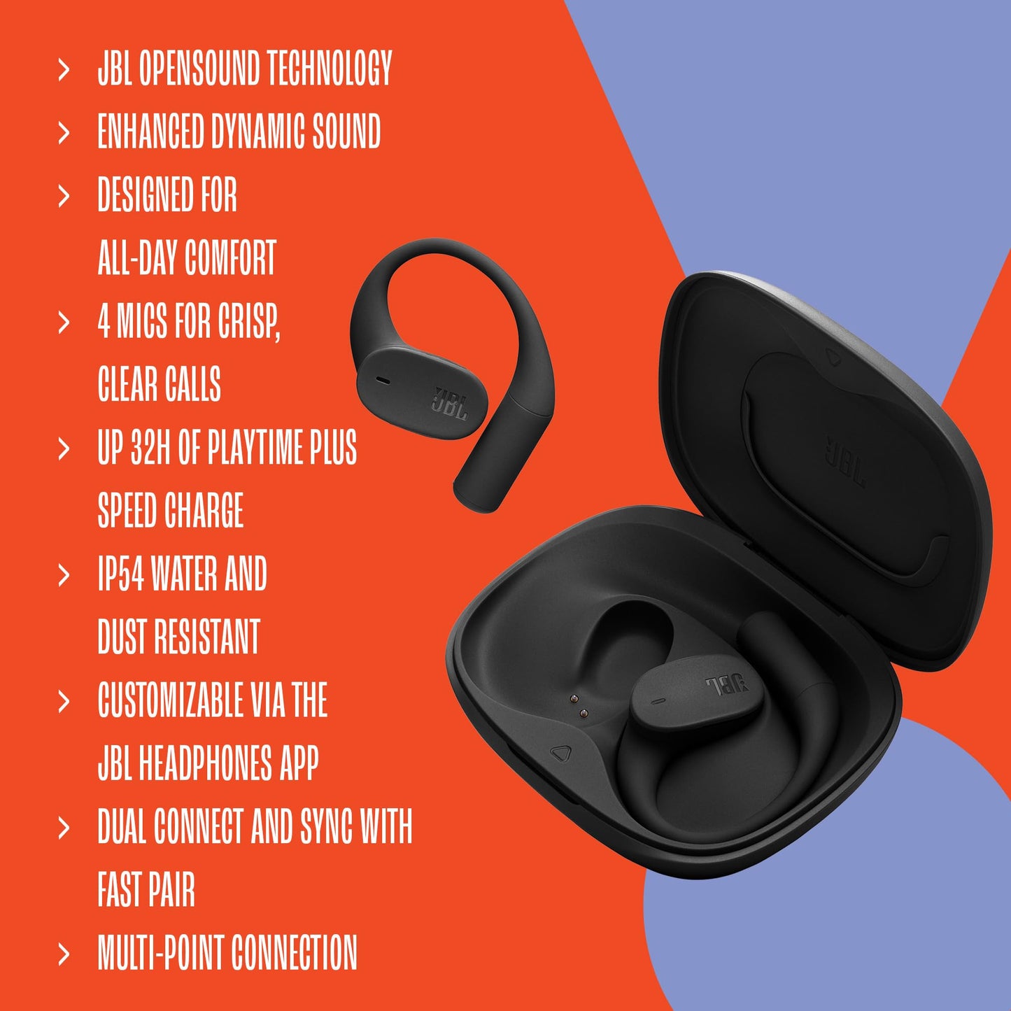 JBL Sense Lite, wireless open-ear headphones, white - JBLSENSELITEWHT